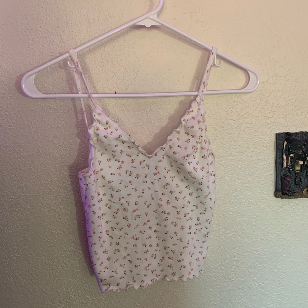 brandy melville ruffle tank